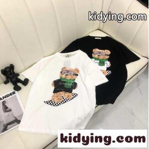 レディース カジュアル トップス 可愛い プリント ゆったり 体型カバー ボッテガヴェネタ ブランド コピー tシャツ コピー 半袖kid269Tbaeu