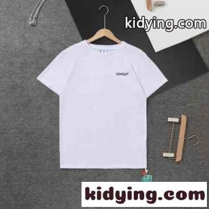 着心地いい ロゴプリント クルーネック オフホワイト スーパーコピー 半袖Tシャツ コピー 春夏 人気 定番 シンプル カジュアルkid26jKj01r