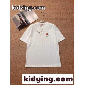 可愛い プリント ロゴ クールネック 着心地いい オシャレ ケンゾー tシャツ レディース コピー ユニセックス コットンkid26j8HXHr