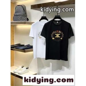 セリーヌ コピーブランド tシャツ コピー メンズ 柔らかい 着心地いい 半袖 クールネック カジュアル おしゃれ ホワイト ブラックkid26mSveKf