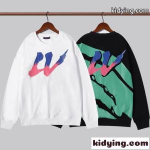 カジュアル ファッション プリント クールネック 長袖 ルイ・ヴィトン Tシャツ コピー プルオーバー ホワイト ブラックkid26895Hjy