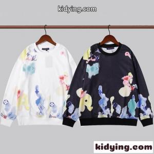 レディース メンズ プリント クールネック プルオーバー ゆったり ルイ・ヴィトン パーカー コピー 長袖Tシャツkid26eqeO5z