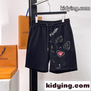売れ筋継続 ブラック プリント モダン スポーツテイスト ショートパンツ prada コピー プラダ コピー コピーkidying26LTfSLz