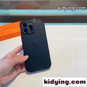 IPONE17ルイヴィトン コピー激安ブラックエンボスモノグラムレザーiPhoneケース立体ロゴ高級スマホカバーkidying26LXzWXr