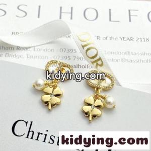 CDロゴ＆四つ葉のクローバー ピアス クリスチャン・ディオール コピーブランド イヤリング 偽物kid260PvCaC