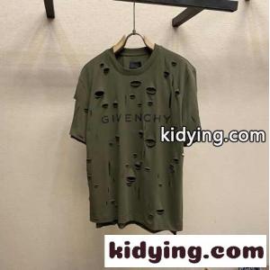 レイヤード ダメージ ロゴ コットンTシャツ ジバンシィ スーパーコピー Tシャツ コピー 半袖kid26mSve4n