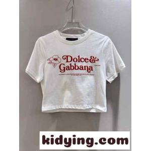 人気 ロゴプリント ドルチェ&ガッバーナ コピーブランド 半袖Tシャツ 偽物 コットンkid26Tvaiuy