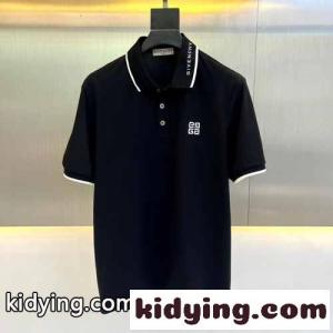 上品 カジュアル コットンピケ 半袖 ポロシャツ ジバンシィ コピーブランド Tシャツ コピー ブラックkid26Xbuq0D