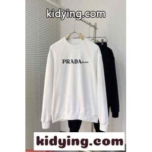 定番 ロゴプリント プラダ コピーブランド Tシャツ コピー コットン スウェットシャツ ホワイトkid26r015jm