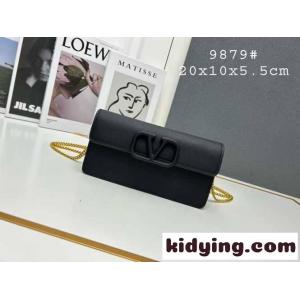 Vロゴ シグネチャー チェーンウォレット ヴァレンティノ コピー バッグ コピー ブラックkid265fGzSf