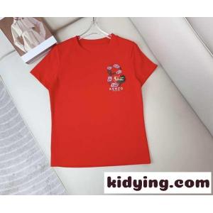 YEAR OF THE DRAGON CREST エンブロイダリー 半袖Tシャツ ケンゾー Tシャツ コピー レッドkid26r0TXHr