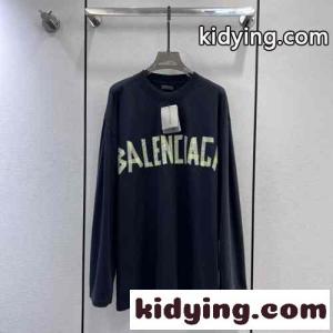 TAPE TYPE 長袖Tシャツ オーバーサイズ ロゴ バレンシアガ コピーブランド Tシャツ コピー ユニセックスkid26mS9PfC