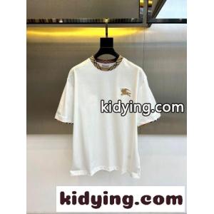 洗練された コットン 半袖Tシャツ バーバリー コピー Tシャツ 偽物 クルーネック ホワイトkid26faWbmC