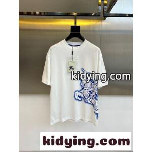 目を引く EKD 半袖Tシャツ バーバリー コピーブランド Tシャツ 偽物 クルーネック ホワイトkid26m4viqq