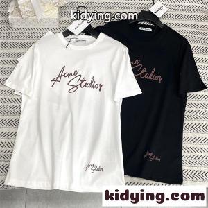 ACNE STUDIOS アクネ ストゥディオズ コピー今季人気 ロゴプリント 柔らか 快適 シンプル 半袖Tシャツkidying26m8b0rm