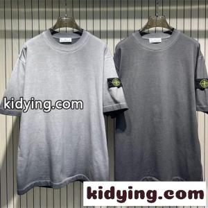 高評価 グラデーション Tシャツ ライトグレー 半袖 カジュアル STONE ISLAND コピー ストーンアイランドkidying26HHvCee