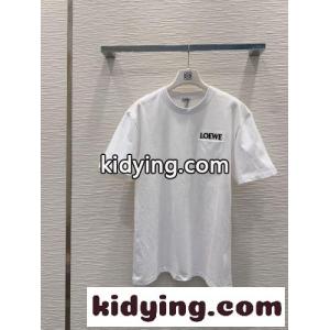 ロゴ入り クルーネック 半袖Tシャツ ロエベ コピー Tシャツ コピー ホワイトkid26qeiGjm