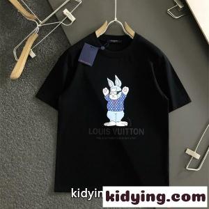 半袖Tシャツ プリント ルイヴィトン ブランド コピー コピー 遊び心 ポップ 可愛い系 軽量 LOUIS vuitton ブランド コピー 快適kidying26yWX11r
