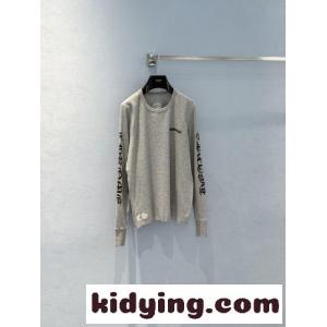 人気 カジュアル ロゴ入り 長袖Tシャツ クロムハーツ コピー Tシャツ 偽物 グレーkid26f85bWf