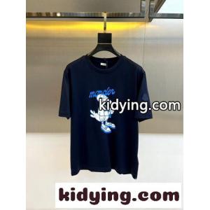 遊び心あふれる プリント 半袖Tシャツ モンクレール コピー Tシャツ 偽物 ネイビーkid26TbuSHz
