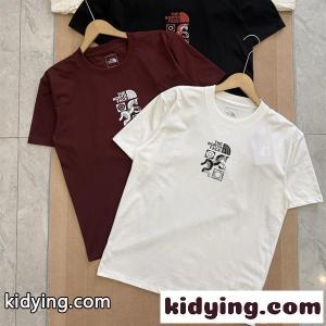 ノースフェイス コピー半袖Tシャツ プリント THE NORTH face コピー 配色デザイン カジュアルスポーツ アウトドアkidying26GbOniq