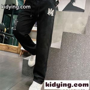 ロングパンツ アミリ コピー 刺繍ロゴ AMIRI ストレートシルエット スウェット素材 リラックスkidying26iyemiy