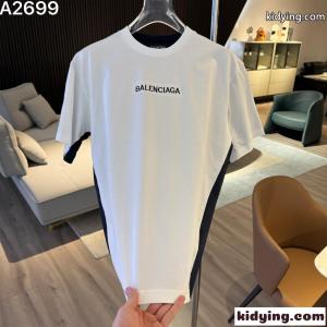 バレンシアガ スーパーコピー コピー  半袖 Tシャツ balenciaga スーパーコピー フロントロゴ バックロゴプリント バイカラーデザイン ゆったりシルエット 高級感 メンズkidying26PnODqa