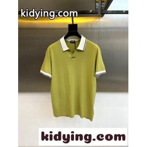爽やか スキッパーネック ポロシャツ エルメネジルド・ゼニア Tシャツ 偽物 グリーンkid26rCqqCu