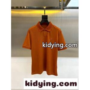 洗練された 上品 半袖 ポロシャツ エルメネジルド・ゼニア Tシャツ 偽物 オレンジkid26LPPnWf