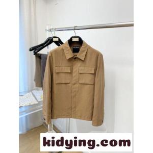 エルメネジルド・ゼニア ジャケット 偽物 シンプル カジュアル シャツジャケット キャメルkid268XTjma