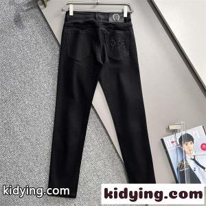 CHROME hearts コピー  モード ブラックジーンズ 背面クロス装飾 個性派 ストリート クロムハーツ コピー スーパーコピーkidying26zmmS5r