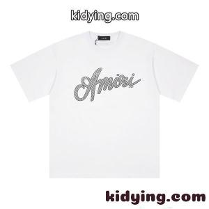 AMIRI モノトーン アミリ コピー 半袖Tシャツ シンプル 高見え カジュアル 2026新作コーデkidying26KrqSfy