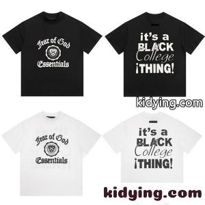 カレッジロゴ風 プリント 半袖Tシャツ ESSENTIALS ストリート系 カジュアル エッセンシャルズ 偽物kidying26X1jCqm