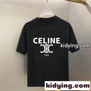 半袖 ロゴプリント celine スーパーコピー クルーネック ブラック ホワイト メンズ レディース ユニセックス カジュアル 春夏 人気 セリーヌ スーパーコピー コピー Tシャツkidying269jSrmm