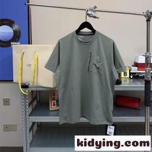 ポケット付き 半袖Tシャツ ARCTERYX 無地トップス リラックスフィット カジュアル アークテリクス コピーkidying26yaqiKj