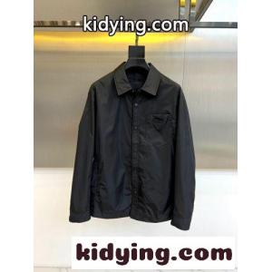 洗練された シャツジャケット プラダ ブランド コピー ジャケット 偽物 ブラックkid26L1L5vq