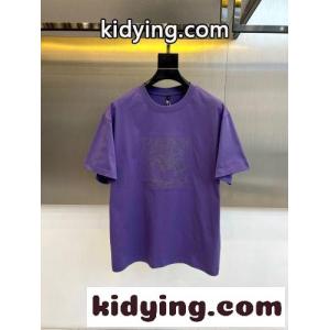 エルメス スーパーコピー Tシャツ 偽物 お洒落 カジュアル コットン 半袖Tシャツ パープルkid261Pnu4b