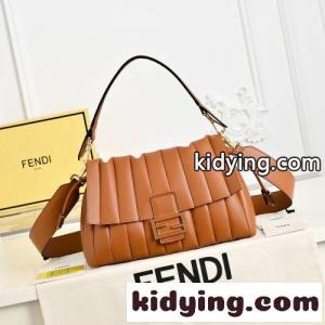 フェンディ コピー バッグ 偽物 人気 洗練された バゲット ショルダーバッグ ブラウンkid26aKHXXz