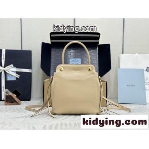 プラダ スーパーコピー キャリー ミニ レザー ハンドバッグ スーパーコピー 1BA496 ベージュkid26aKnqqm