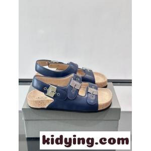 バレンシアガ スーパーコピー x Scholl レザー サンダル カジュアル 人気 スーパーコピー ブルーkid268ra8ze