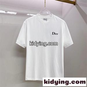 ディオール ブランド コピー コピー シンプル設計 ミニロゴ Tシャツ 半袖 ワイドシルエット ホワイト ブラック 軽やかkidying26X5XLri