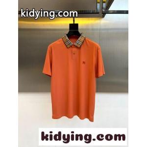 上品 シンプル バーバリー スーパーコピー Tシャツ 偽物 半袖 ポロシャツ オレンジkid261DKL1r