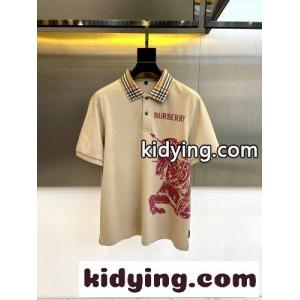 バーバリー ブランド コピー Tシャツ 偽物 EKD コットンピケ 半袖 ポロシャツ ベージュkid26Cy8jKz