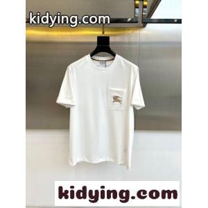 シンプル 馬上の騎士 半袖Tシャツ バーバリー コピーブランド Tシャツ 偽物 クルーネック ホワイトkid268LLr0D