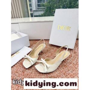 dior ブランド コピー Bow ヒール スリングバックサンダル クリスチャン・ディオール ブランド コピー コピー ホワイトkid26y8zaCq