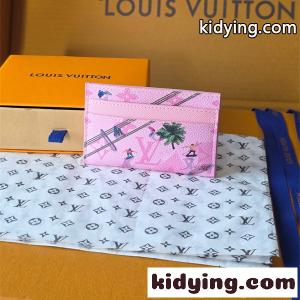 Louis vuitton スーパーコピー コピー ルイヴィトン スーパーコピー M26803 カードケース ピンク モノグラム イラストデザイン スリムカードホルダー コンパクト財布 レディースkidying26PLfOny