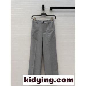 センタープレス ワイドトラウザーズ ボッテガ・ヴェネタ スラックス 偽物 グレーkid2685bqua