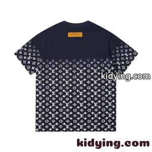 モノグラム 切替 コットン 半袖Tシャツ グラデーション風 上質素材 ルーズフィット メンズ レディース ルイヴィトン コピー コピー Louis vuitton コピーkidying26ny8Ljq