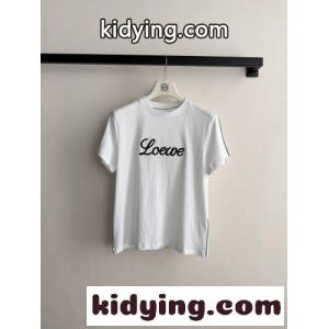 ベーシック 合わせやすい ロゴ入り 半袖Tシャツ ロエベ ブランド コピー Tシャツ 偽物 ホワイトkid26SPbS5j