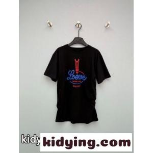 おしゃれ ロゴ コットン 半袖Tシャツ ロエベ ブランド コピー Tシャツ 偽物 クルーネック ブラックkid26LvGTza